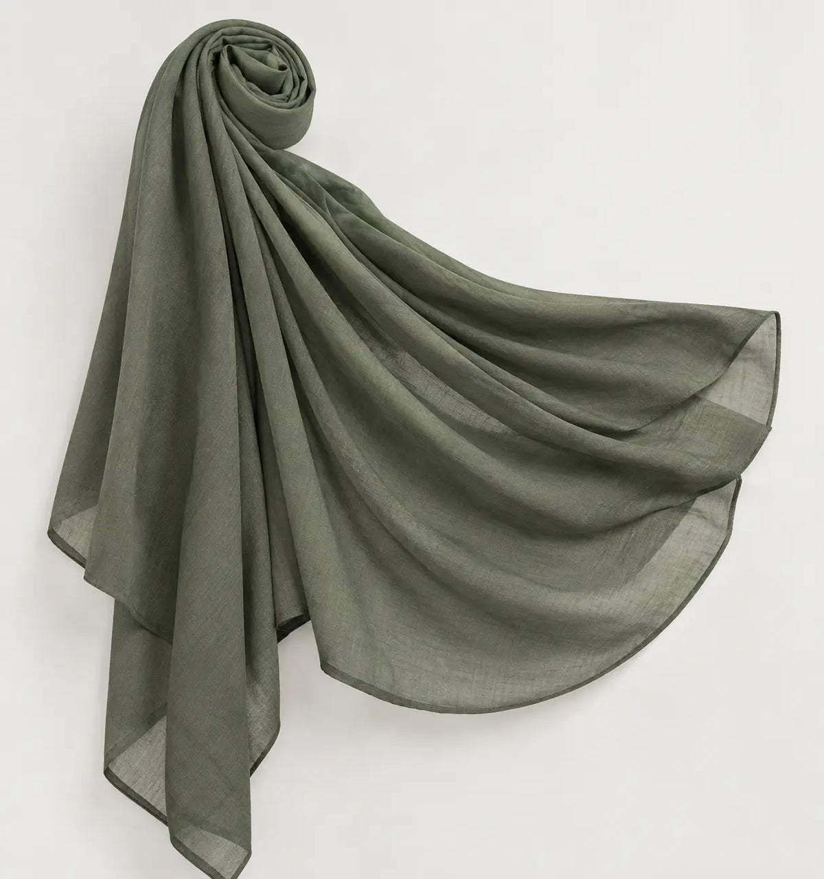 PRINTED MODAL HIJAB - PLAIN GREEN