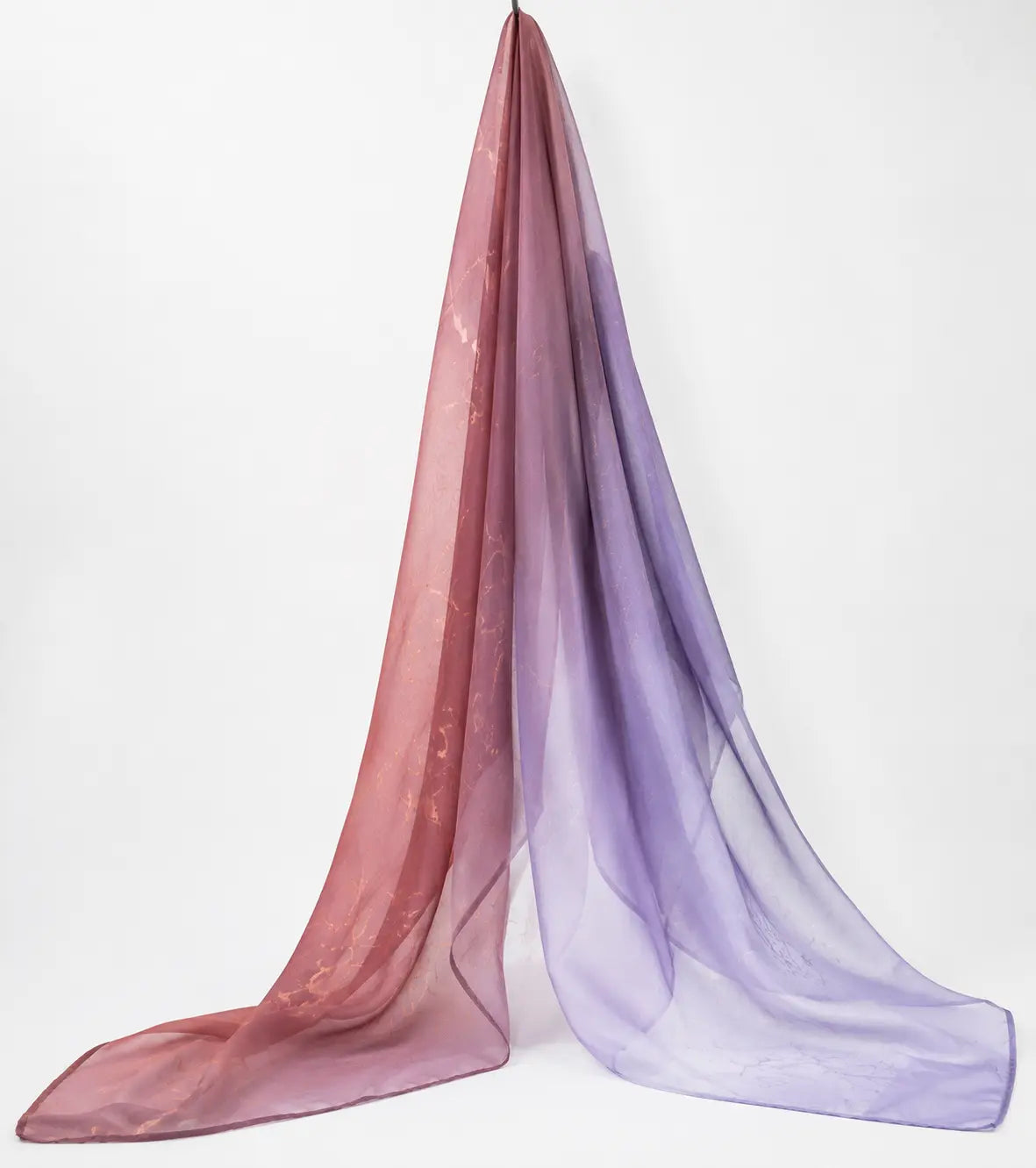 PRINTED MODAL HIJAB - BLUSH AND BLUE OMBRE