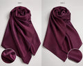 DUAL SILK HIJAB - BURGUNDY