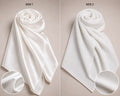 DUAL SILK HIJAB - WHITE