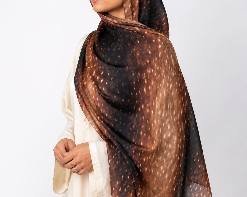 PRINTED MODAL HIJAB - DEER PRINT